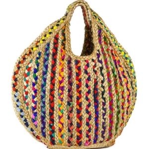 Large Colorful straw bag